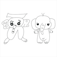 An Awesome Super Cute And Easy Designs Baby Elephants Coloring Pages for Relaxation 
Gift For Boys, Girls And Toddlers. Fun and Educational, Nature, and Wildlife Elephants For Best Designs.