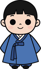 Obraz premium Children wearing Hanbok 한복입은 어린이
