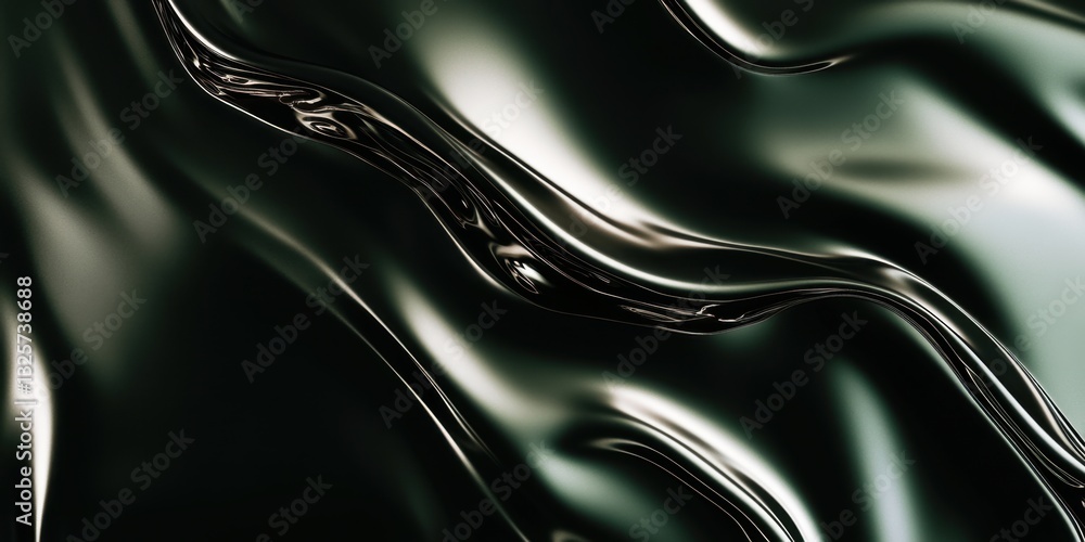 Poster fluid metal: a close-up shot of a mesmerizing abstract display, showcasing the dynamic flow and refl