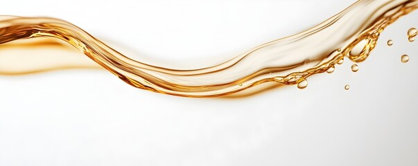 Flowing Liquid Gold on a Bright Background Capturing Elegance
