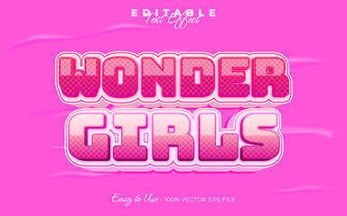 wonder girls - Editable Text Effect, Font Style