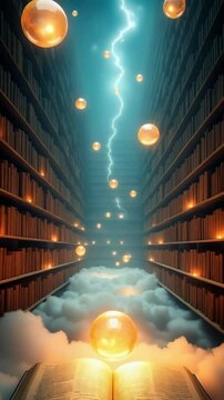 The Akashik chronicles or records, ethereal universe eternal library in Heaven