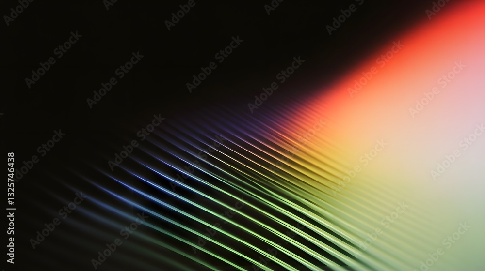 Poster diagonal lines and colors form an abstract composition of light