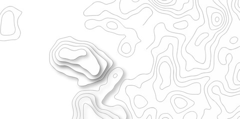 Geography landscape Topo contour map on white background, Topographic contour lines. Seamless pattern with lines Topographic map. Geographic mountain relief diagram line wave carve design.	
