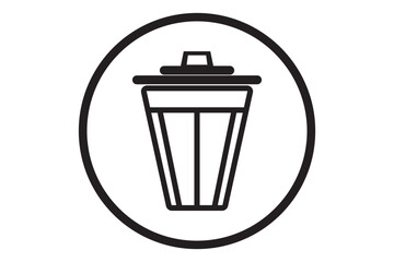 Recycle bin icon. Trash Can icon vector illustration.