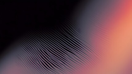Abstract composition featuring wavy lines transitioning across color gradients