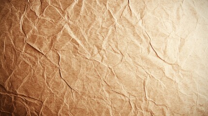 Obraz premium Textured Brown Paper Background with Crinkled Effect and Warm Tones