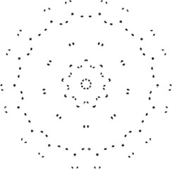 black spots in a pattern with different sizes