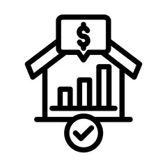 real estate marketing graph business analytic outline style