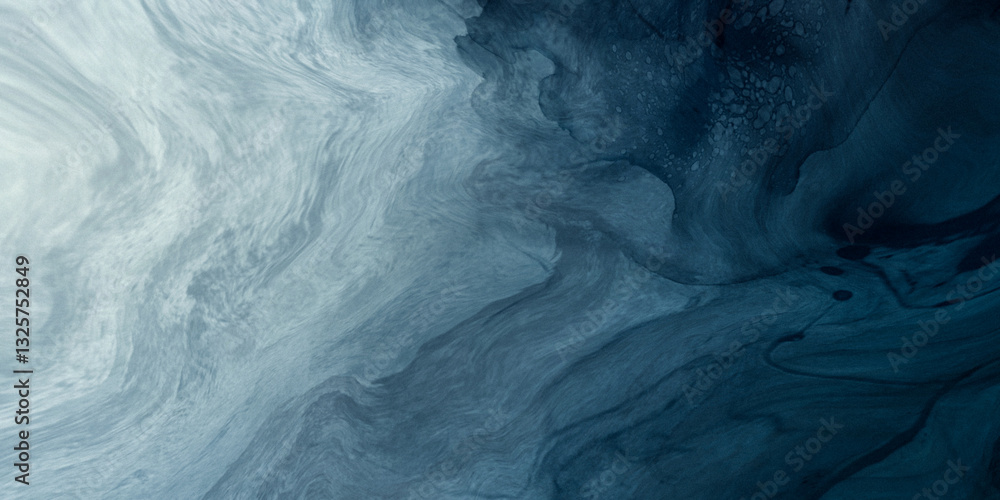 Poster abstract watercolor paint background by gradient deep blue color with liquid fluid grunge texture fo