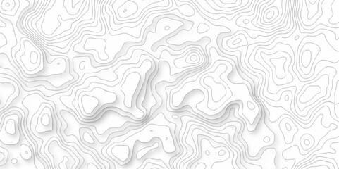 Geography landscape Topo contour map on white background, Topographic contour lines. Seamless pattern with lines Topographic map. Geographic mountain relief diagram line wave carve design.	
