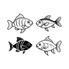 Set of fish vector