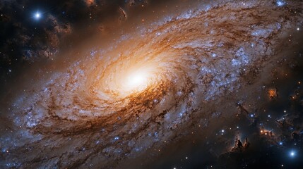 Fototapeta premium Dynamic Imagery of Distant Galaxies with Bright Light