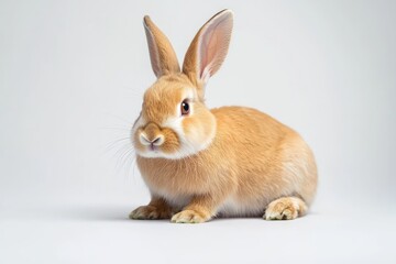 Obraz premium High-quality photograph of a rabbit, natural designs, isolated on white.
