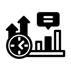 timer chart graph business analytic solid style