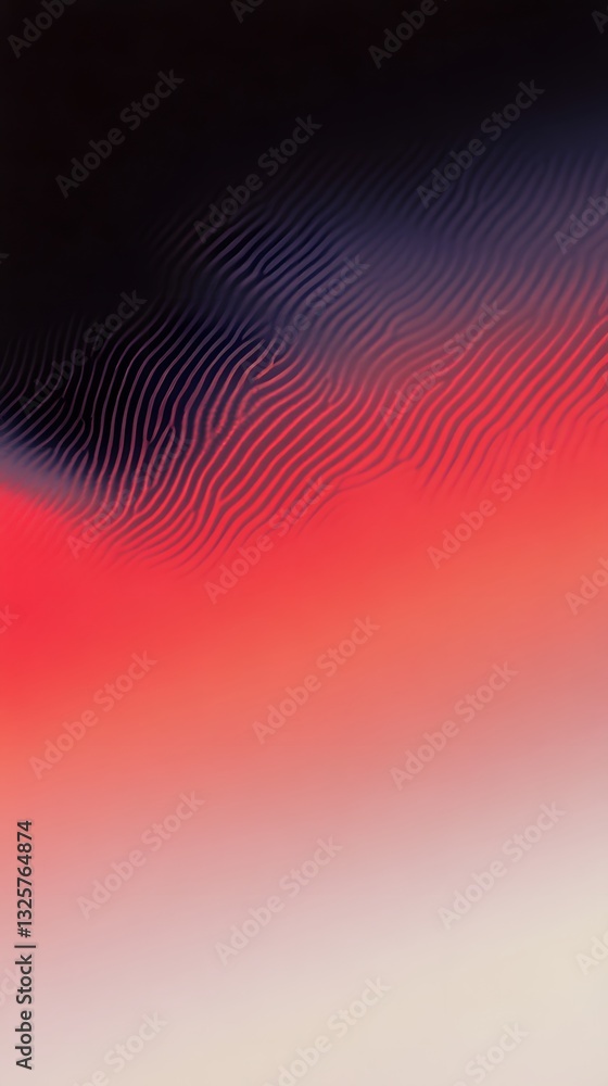 Poster a digitally generated image displaying abstract red gradient and lines