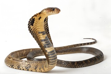 Naklejka premium cobra with white background
