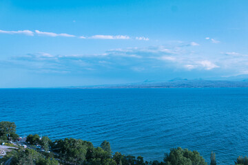 view of the lake from the mountain