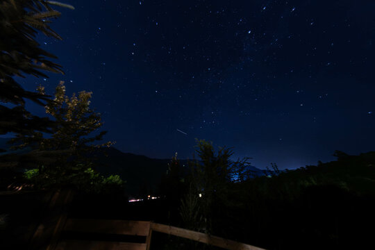 night sky with stars and clouds - Powered by Adobe