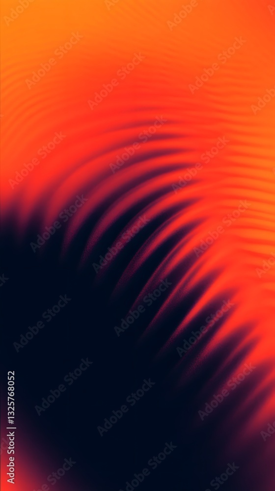 Aufkleber abstract orange and red gradient colors with wave like patterns
