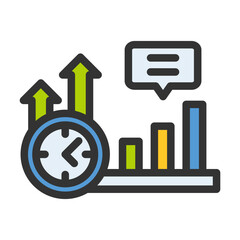timer chart graph business analytic filled style