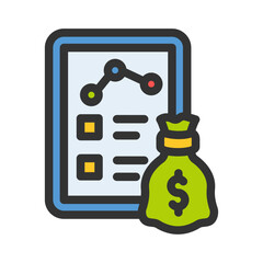 clipboard economy task business analytic filled style