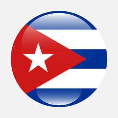 Flag of Cuba. Flag icon. Standard color. Circle icon flag. 3d illustration. Computer illustration. Digital illustration. Vector illustration.