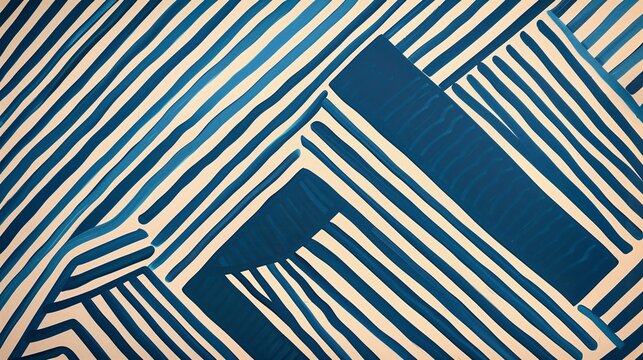 a courageous abstract composition of bold blue lines representing bravery