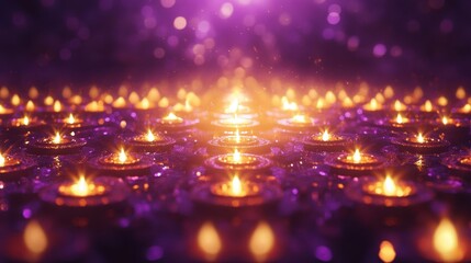 Fototapeta premium Banner design for diwali festival and podium,Diwali light decoration candle with fireworks,Stage,Product display Showcase design sparkle background,Deepavali,Dipavali,3D podium illustration.