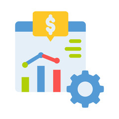 Obraz premium economy chart bar website business analytic flat style