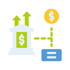 financial bank business analytic flat style