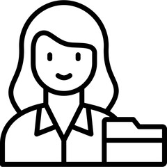 female stock broker icon