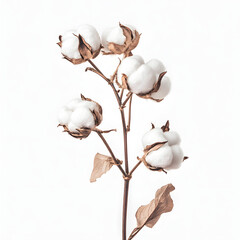 cotton flower on white background.