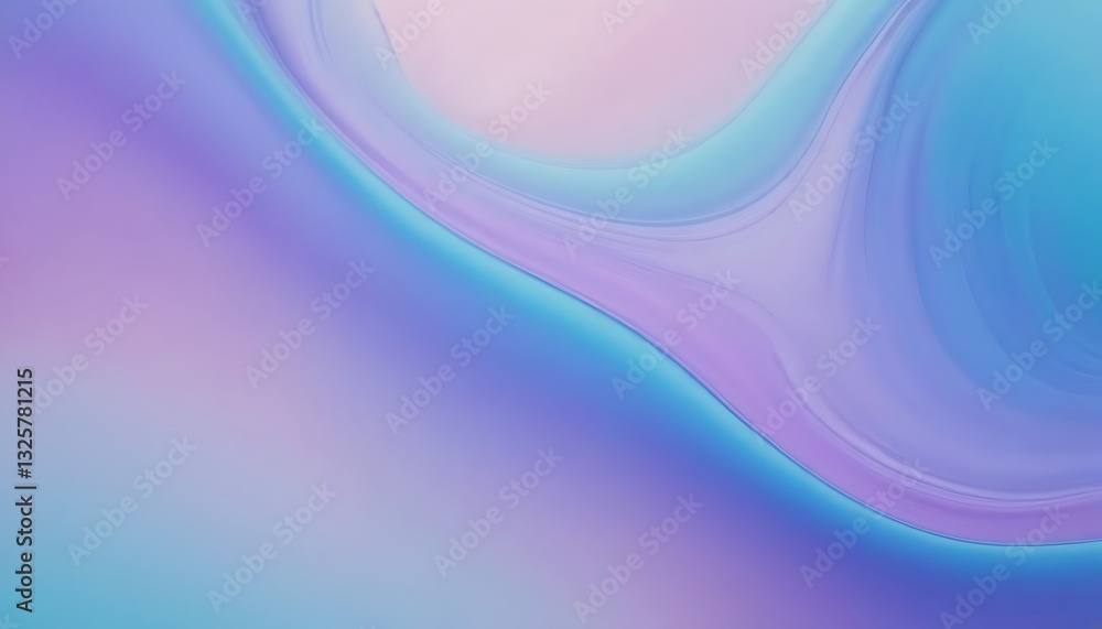 Poster fluid 3d renders holographic iridescent neon curved waves in motion on a dark background. gradient d
