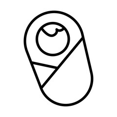 Icon of a baby wrapped in a swaddling clothes.