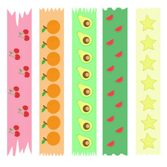 fruit washi tape illustration