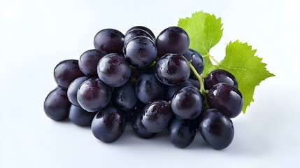 Fototapeta premium purple grapes on a white background