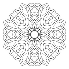 Creative mandala art design with white background, vector file