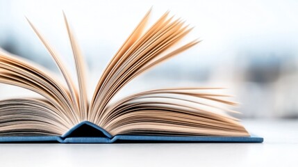 Fototapeta premium Open Book Pages Knowledge Reading Education Literature Wisdom Learning Study Text