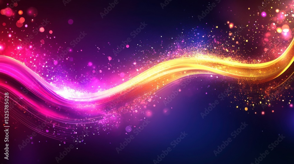 Canvas Prints vibrant digital landscape with dynamic light lines
