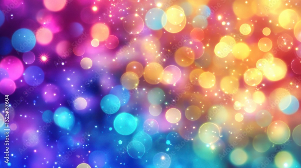 Canvas Prints vibrant patterns of colorful light and energy
