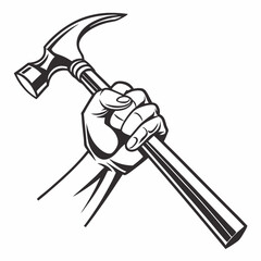 hand holding hammer