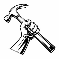 hand holding hammer