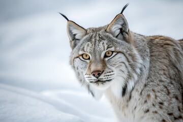 Obraz premium lynx with white background