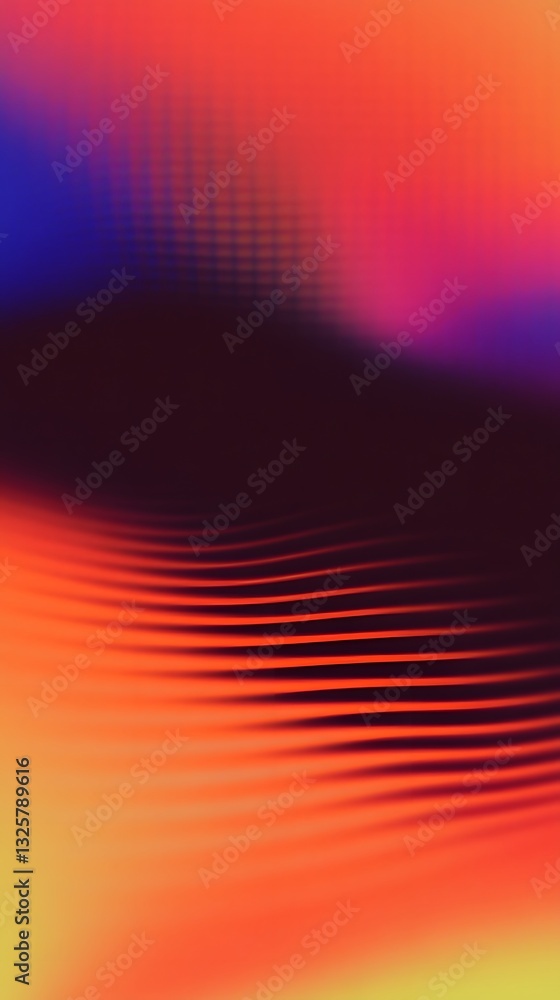 Poster abstract image of colorful gradients and curved lines is displayed