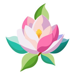 Obraz premium Lotus flower isolated on white background