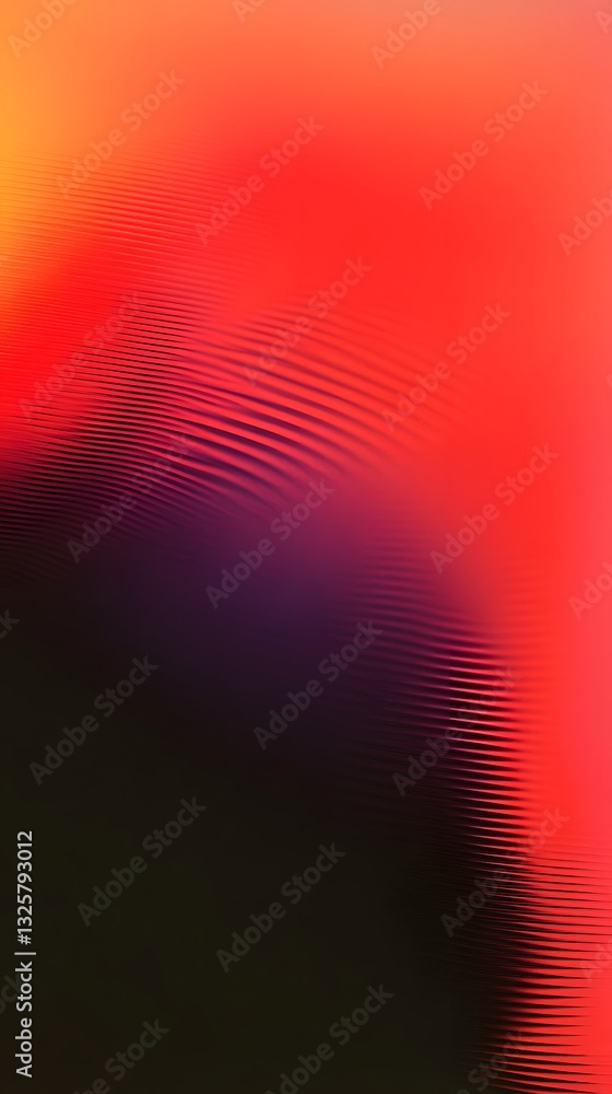 Poster a vibrant abstract gradient with linear patterns and textured surfaces