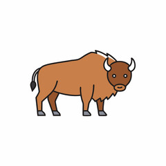cartoon bison cartoon
