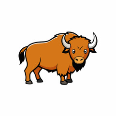 cartoon bison cartoon