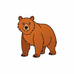 brown bear vector